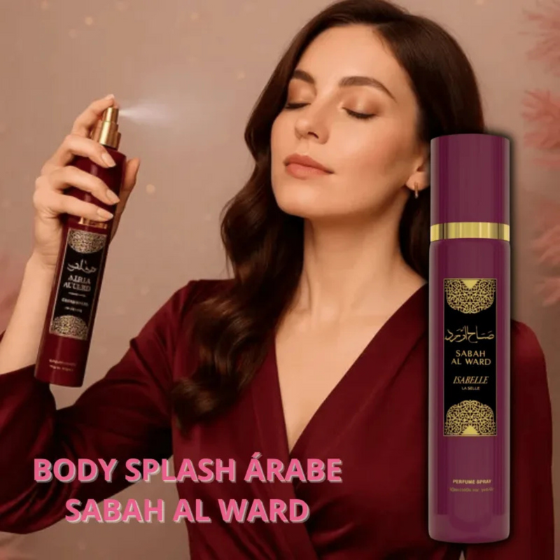Body Splash Sabah Al Ward 300ml Perfume Árabe Alta Fixação