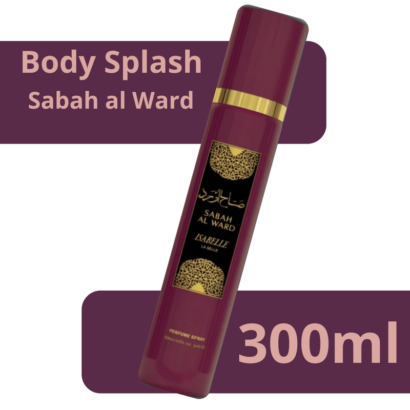 Body Splash Sabah Al Ward 300ml Perfume Árabe Alta Fixação
