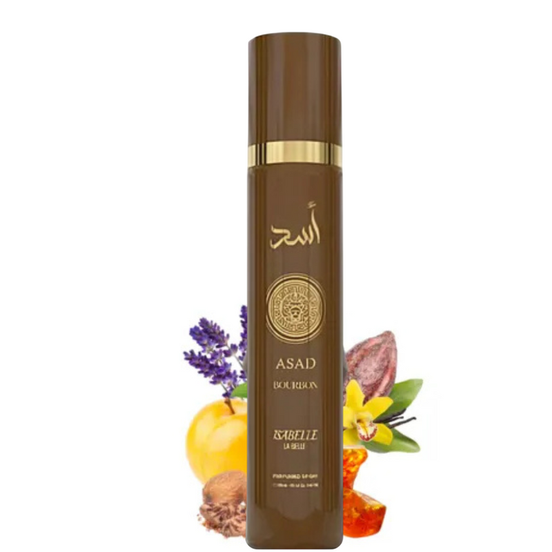 Body Splash Asad Bourbon 300ml Árabe Masculino Alta Fixação
