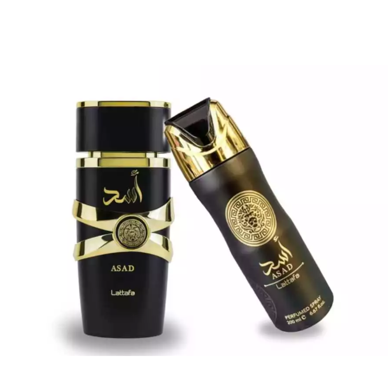 Kit Asad Lattafa - Perfume 100ml + Desodorante 200ml Masculino
