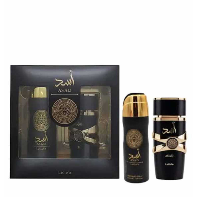 Kit Asad Lattafa - Perfume 100ml + Desodorante 200ml Masculino