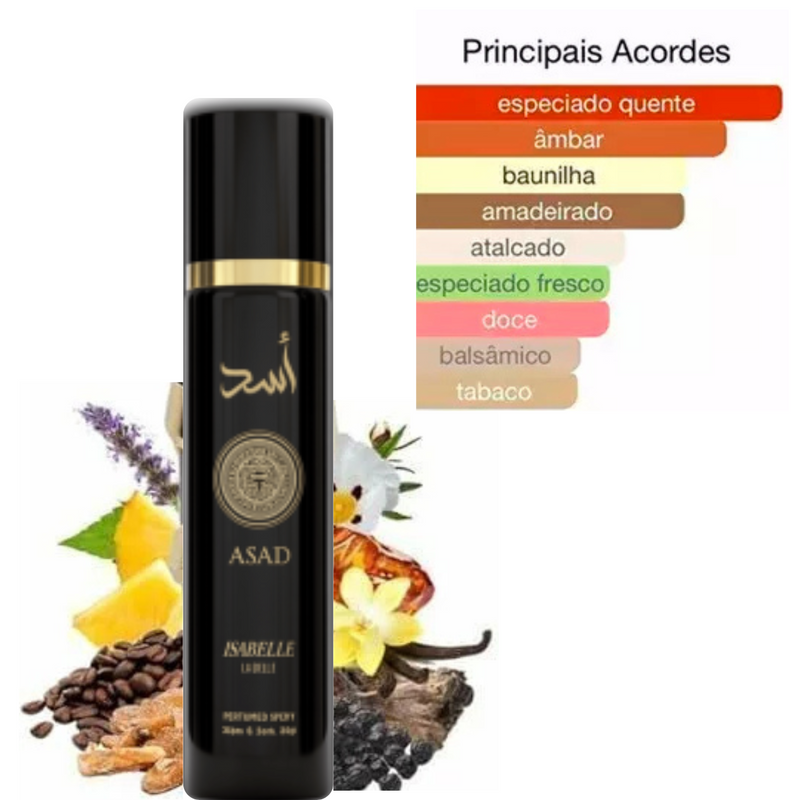 Body Splash Asad Black Árabe 300ml Masculino Alta Fixação