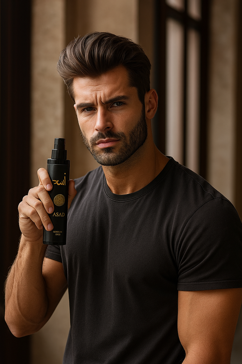 Body Splash Asad Black Árabe 300ml Masculino Alta Fixação