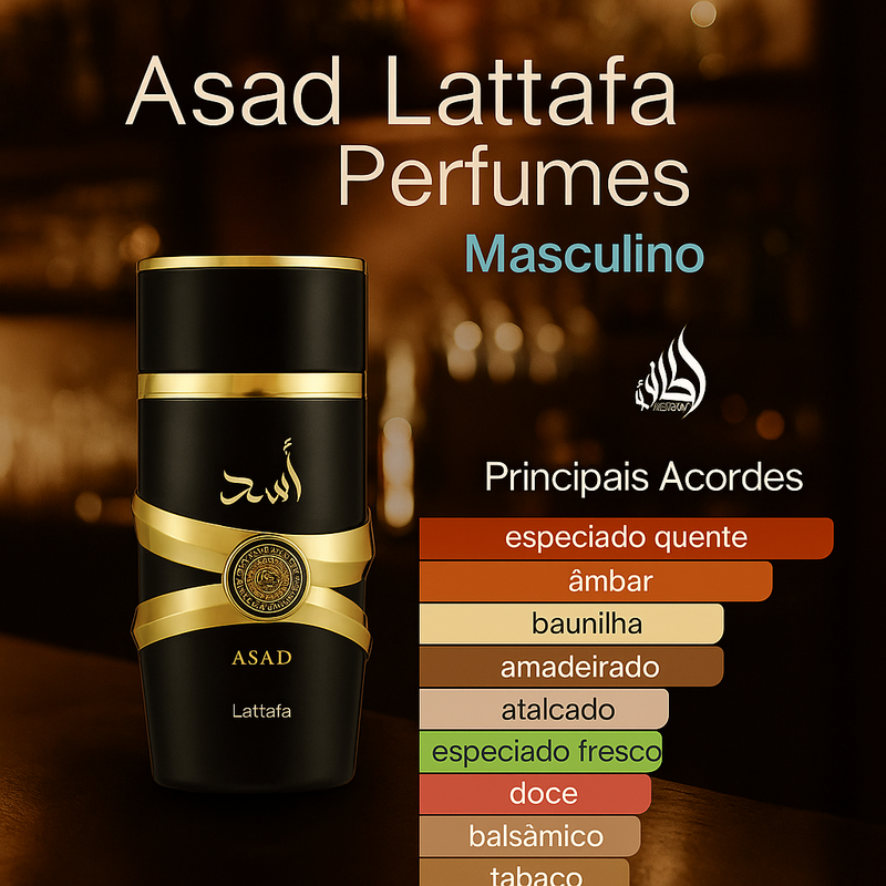 Asad Black Lattafa 100ml Masculino
